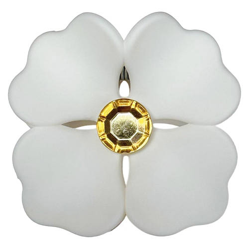 Serra Fitness Hair Accessories - Flower Shaped Claw Clip, Off White